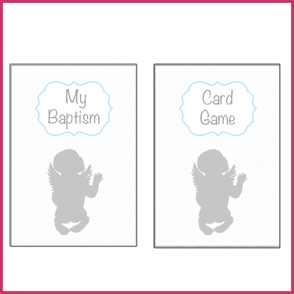 2 playing cards baby shower BLUE BOY