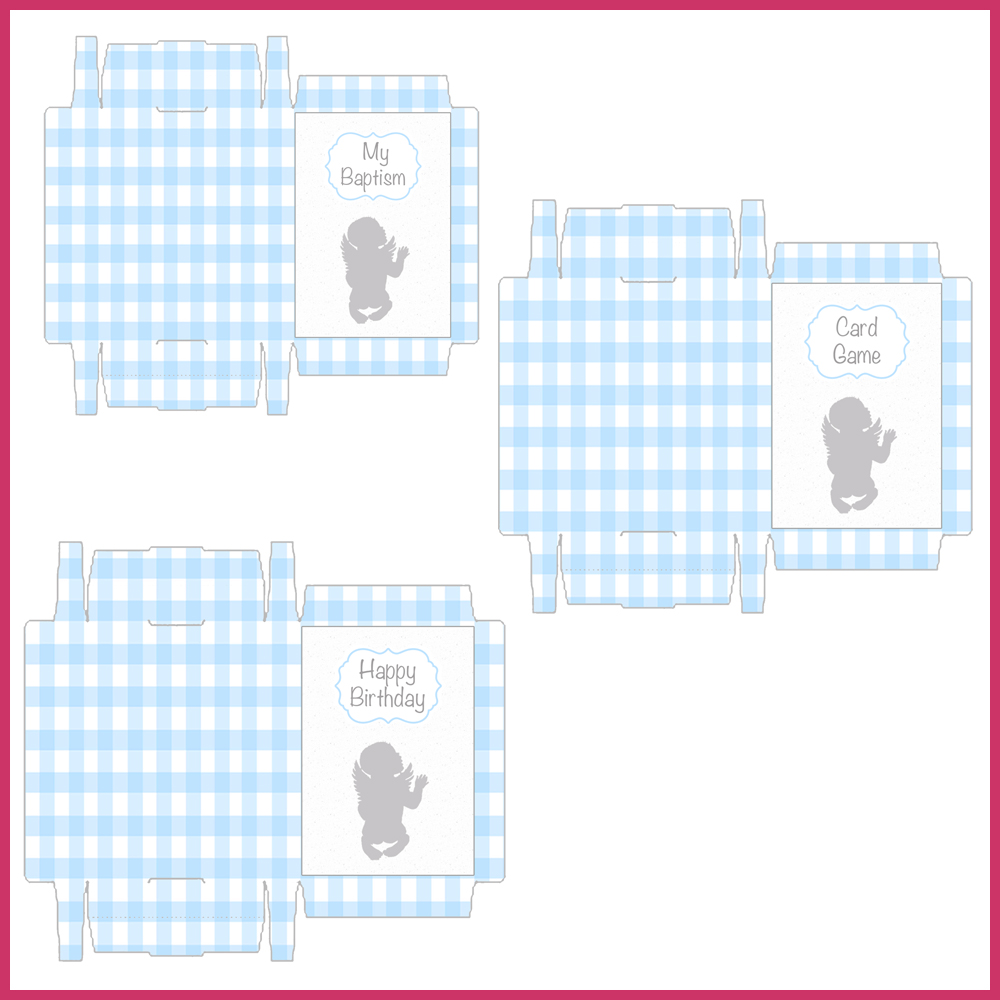 10 playing cards baby shower BLUE BOY