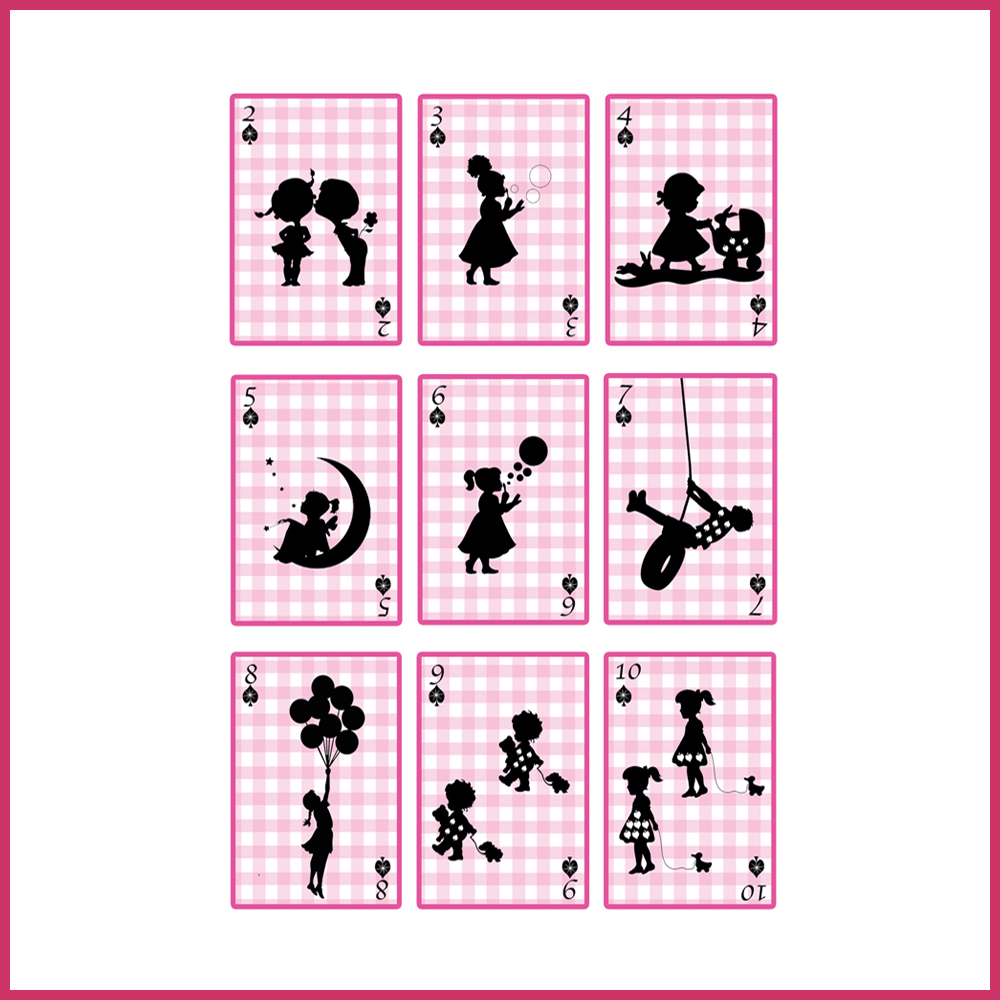 6 playing cards baby shower kids poker