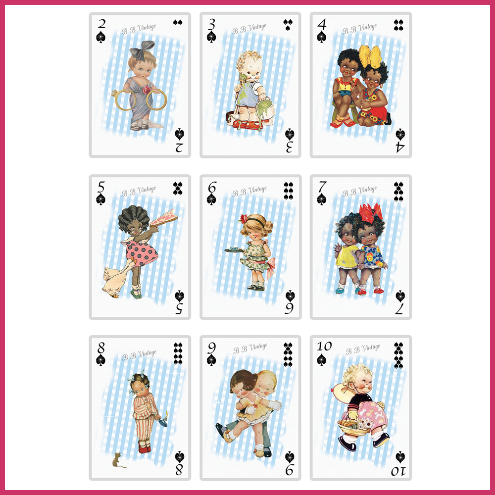 10 playing cards baby shower kids poker birth