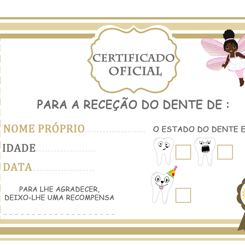 5Certificado de dentes tooth fairy africain