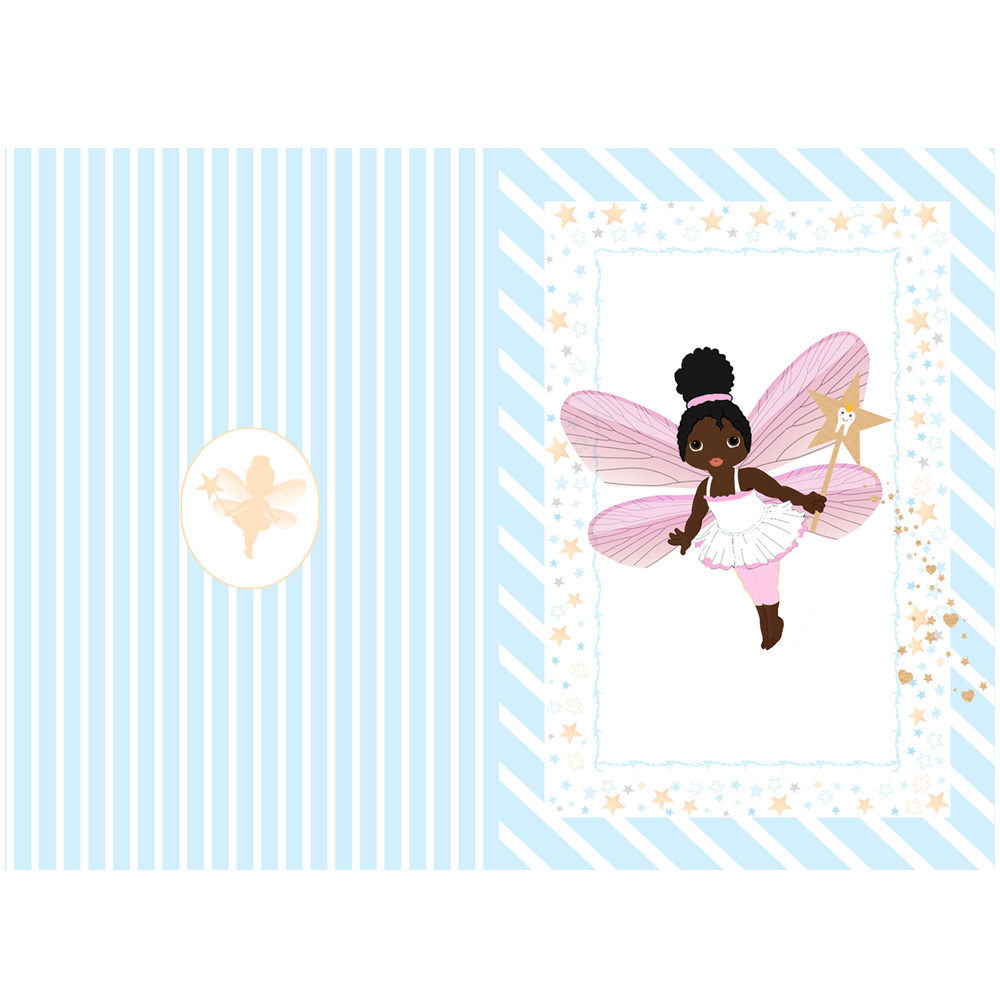 2 carte tooth fairy AFRO enfants fille
