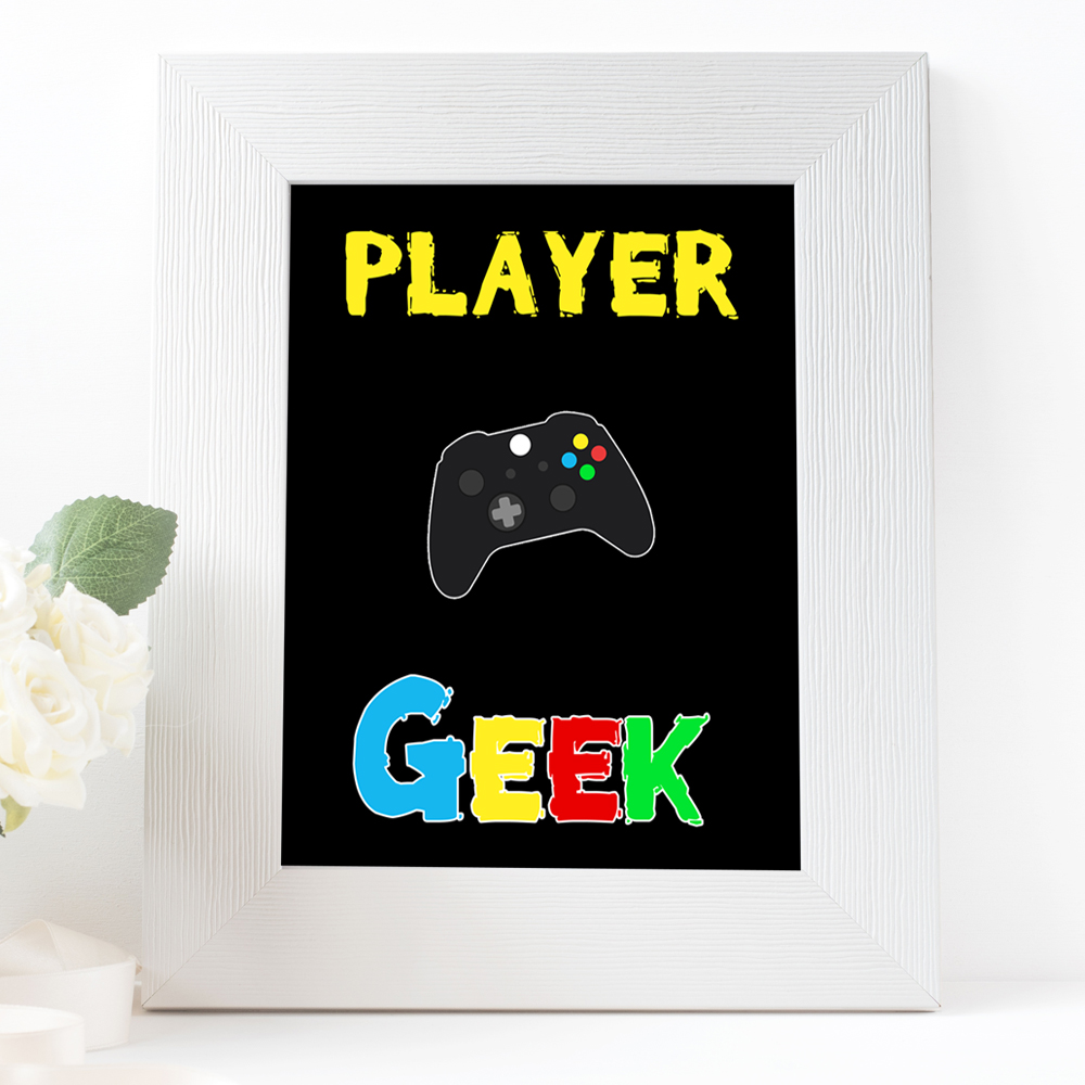 2 affiche poster decoration player geek