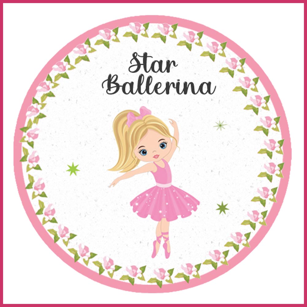 5 cupcake toppers holiday ballerina