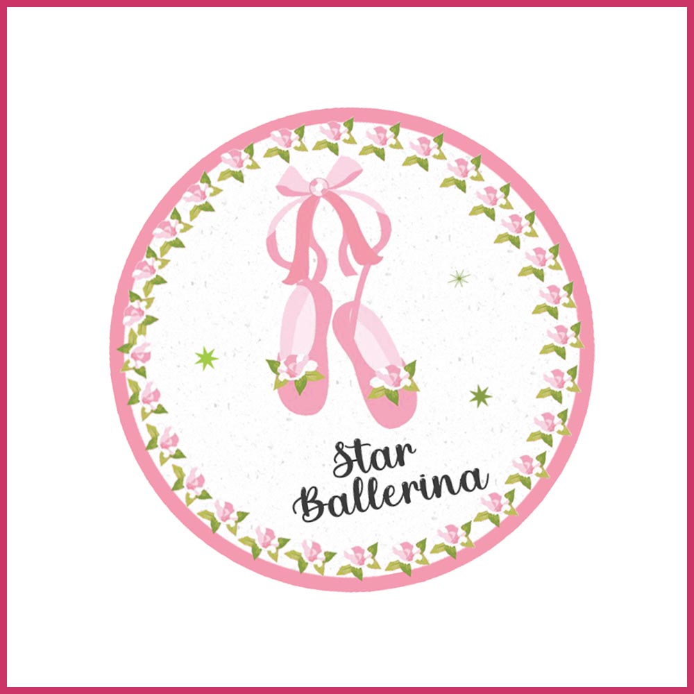 4 cupcake toppers holiday ballerina