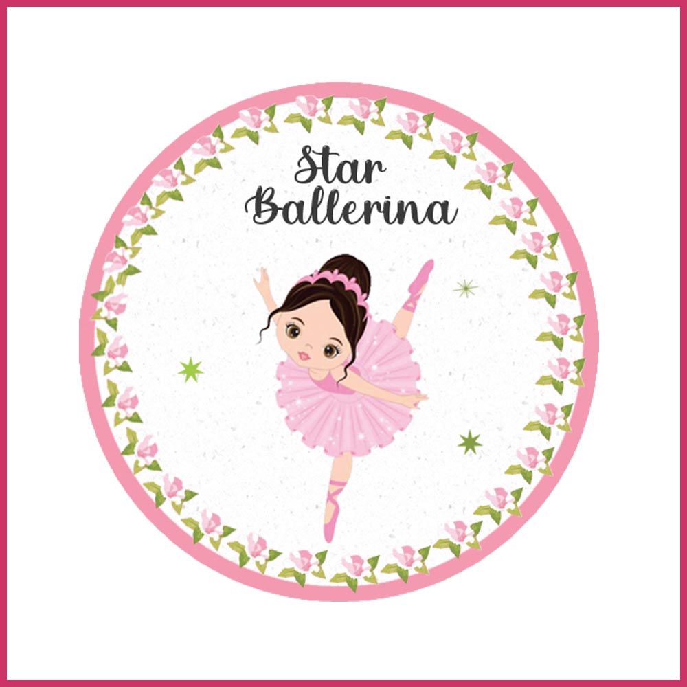 6 cupcake toppers holiday ballerina