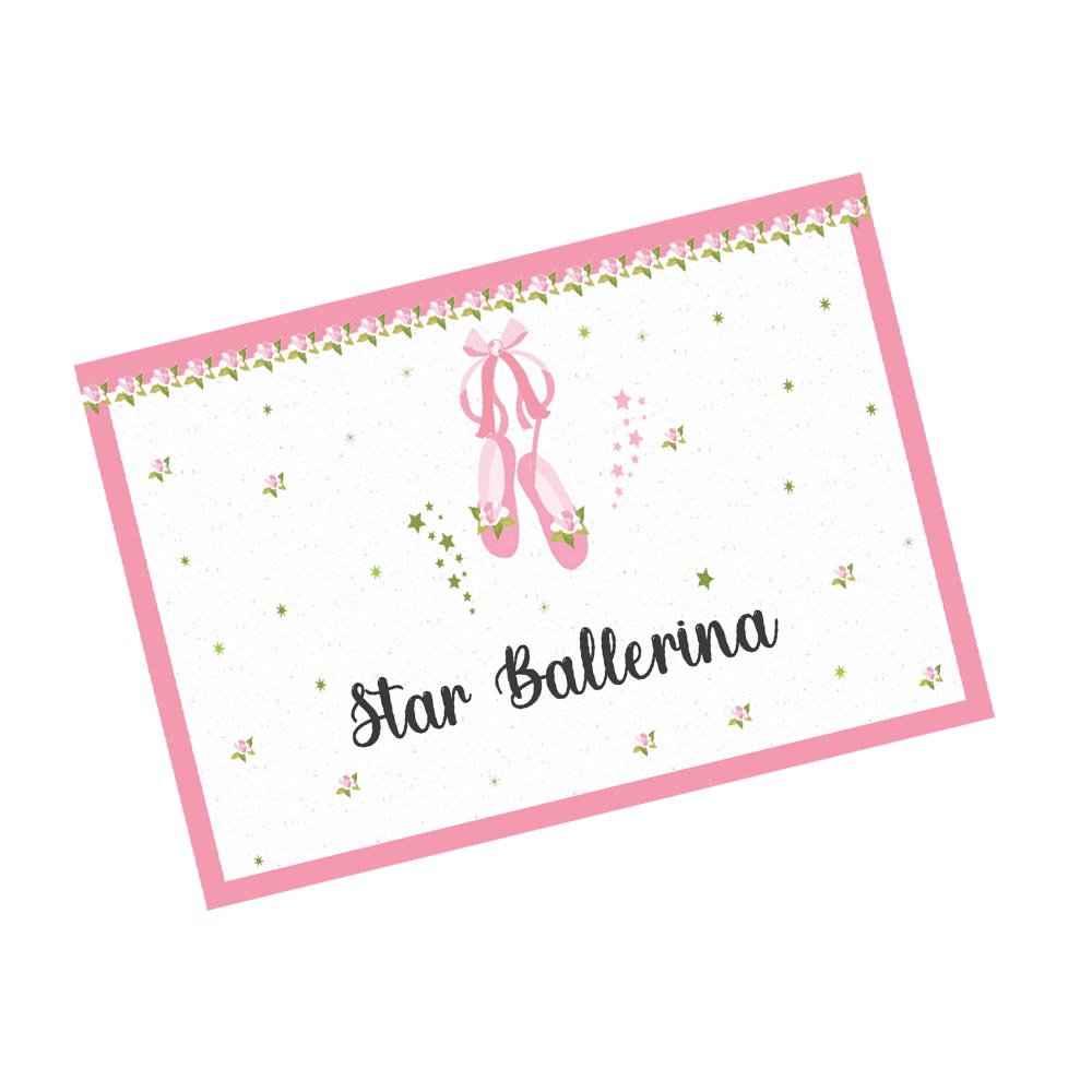 5 Birthday cards ballerina pink girl