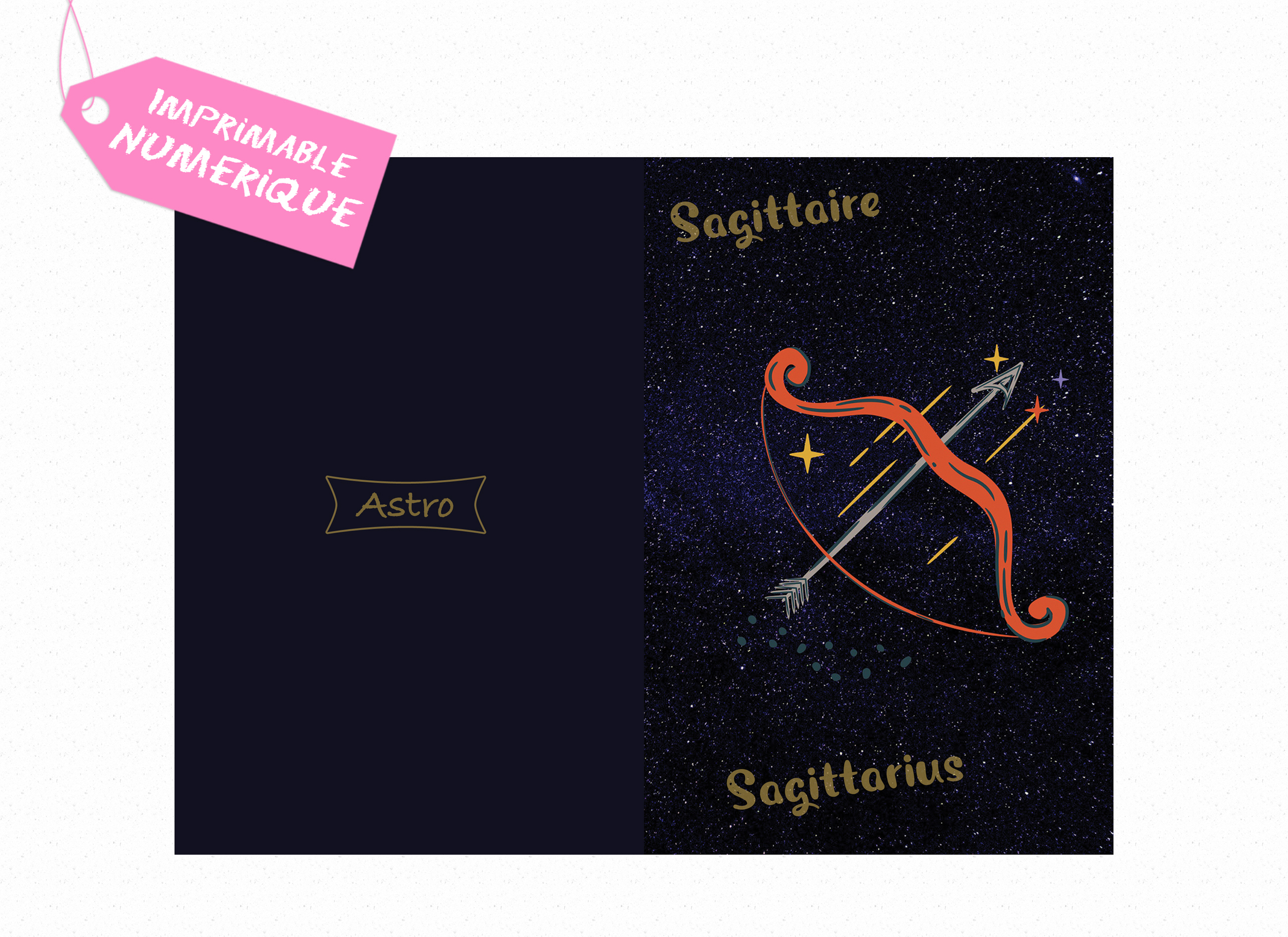 Carte postal astrologie zodiaque Balance
