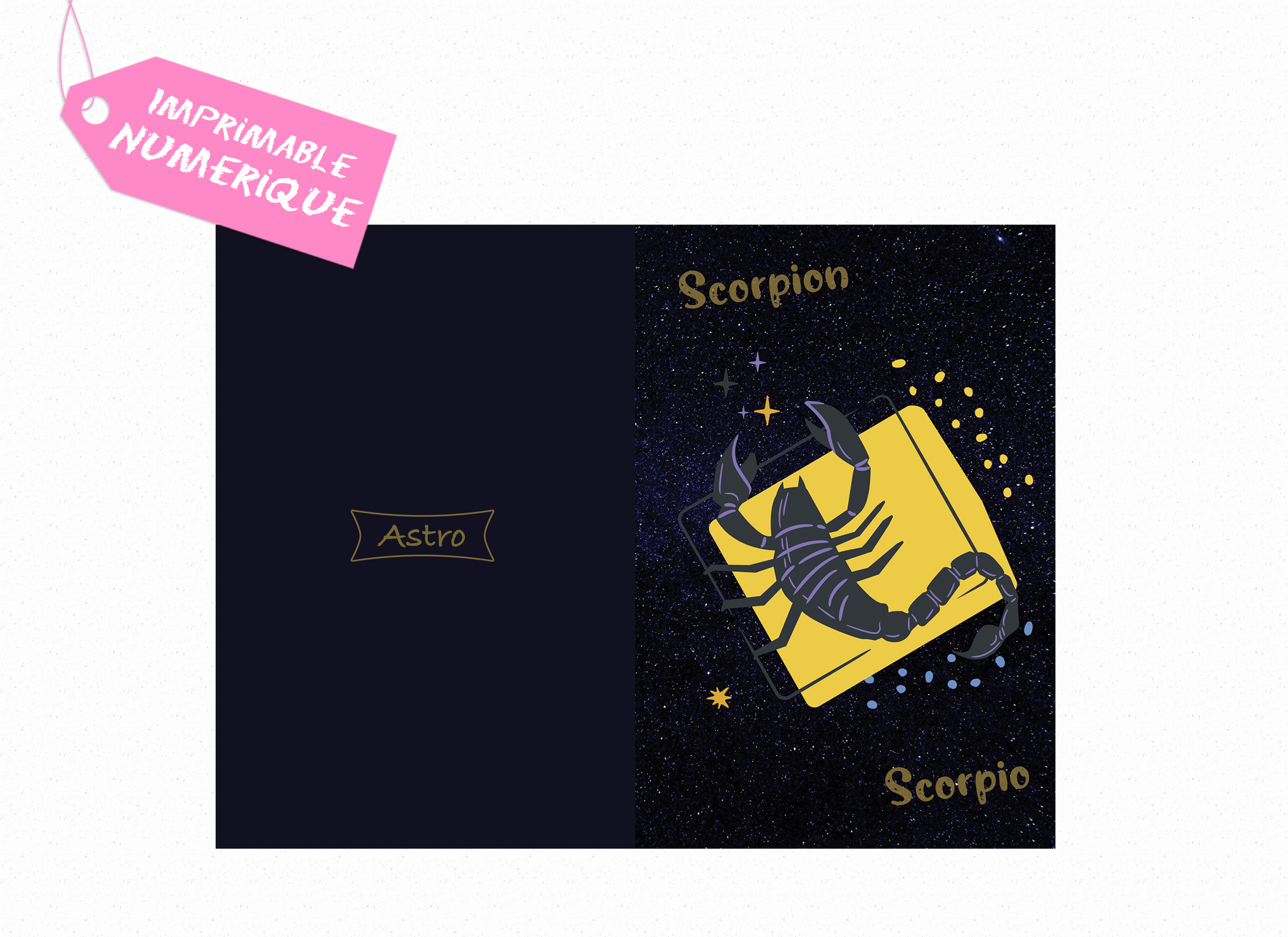 Carte postal astrologie zodiaque scorpion