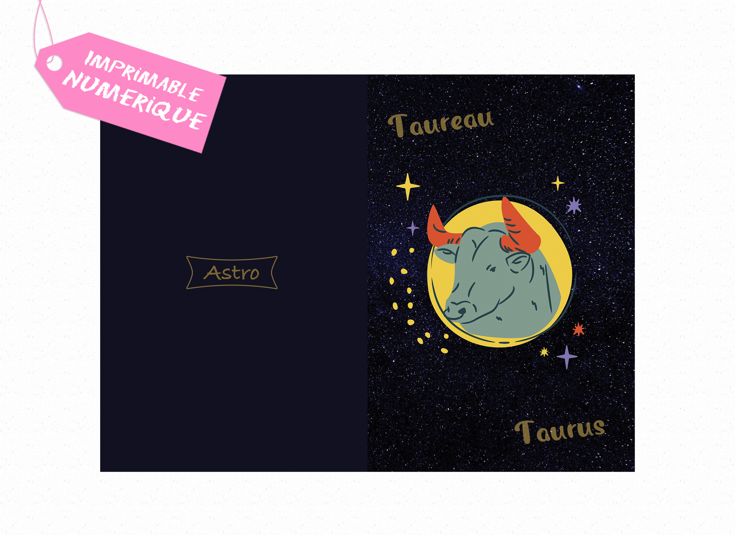 Carte postal astrologie zodiaque taureau