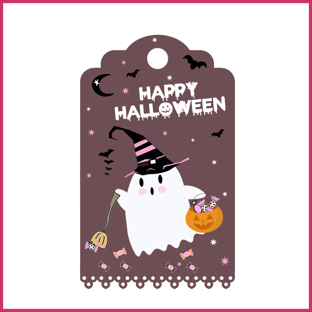 3Tags label Halloween fantome etiquette