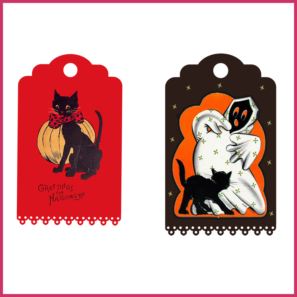 2Tags label etiquette vintage halloweeni