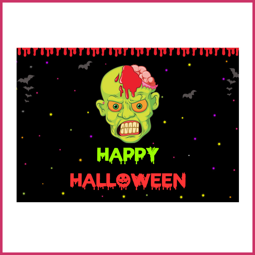 7 Cartes invitation remerciment halloween decoration