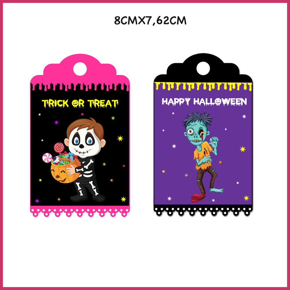 2Tags label Halloween etiquette fantomes
