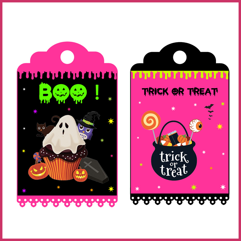 5Tags label Halloween etiquette fantomes