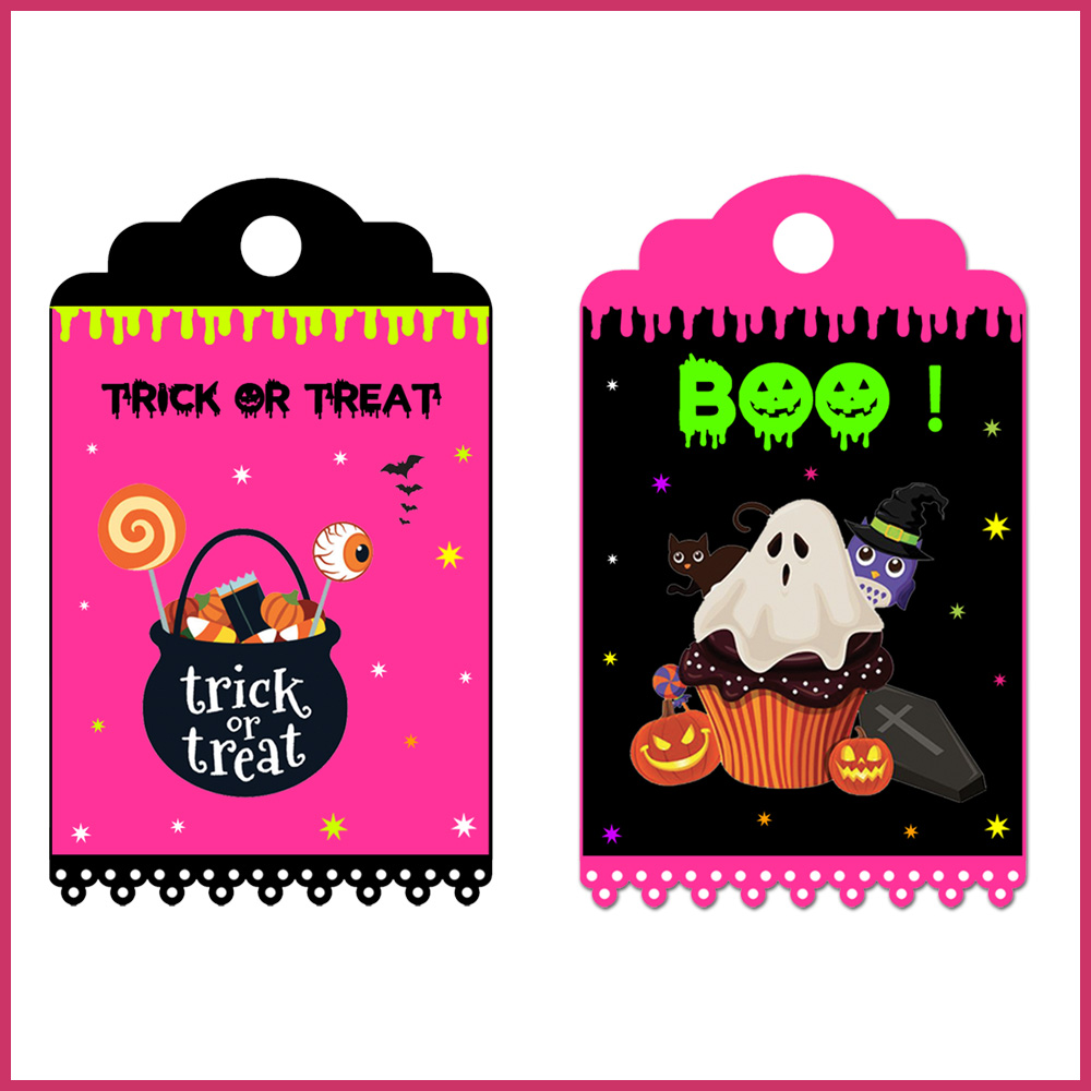 4Tags label Halloween etiquette fantomes