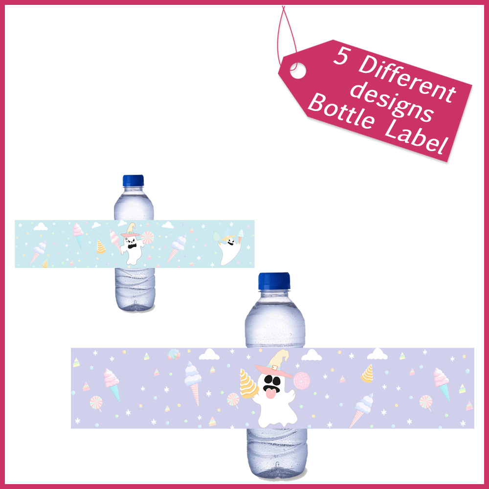 1 Water bottle bundle happy halloween fantome