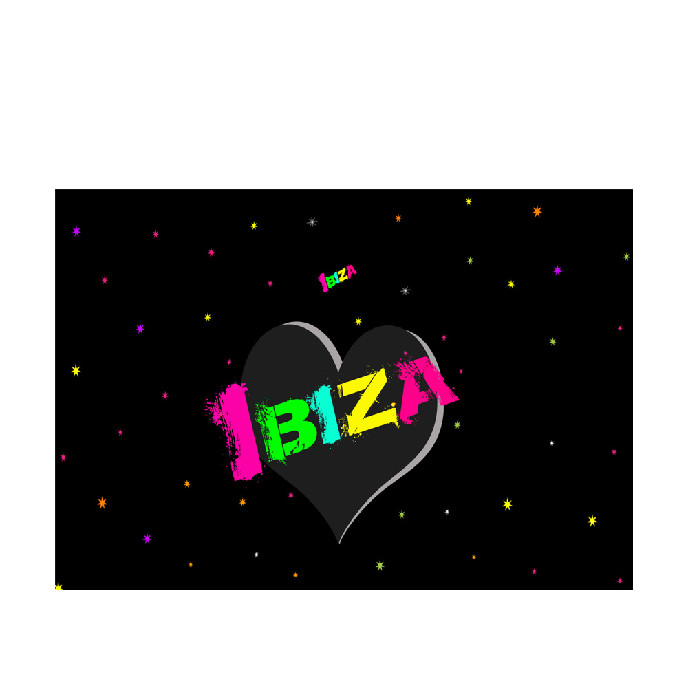 4 Birthday cards Ibiza party