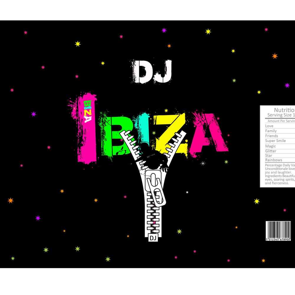 4 packet chip bag birtdhay DJ party Ibiza
