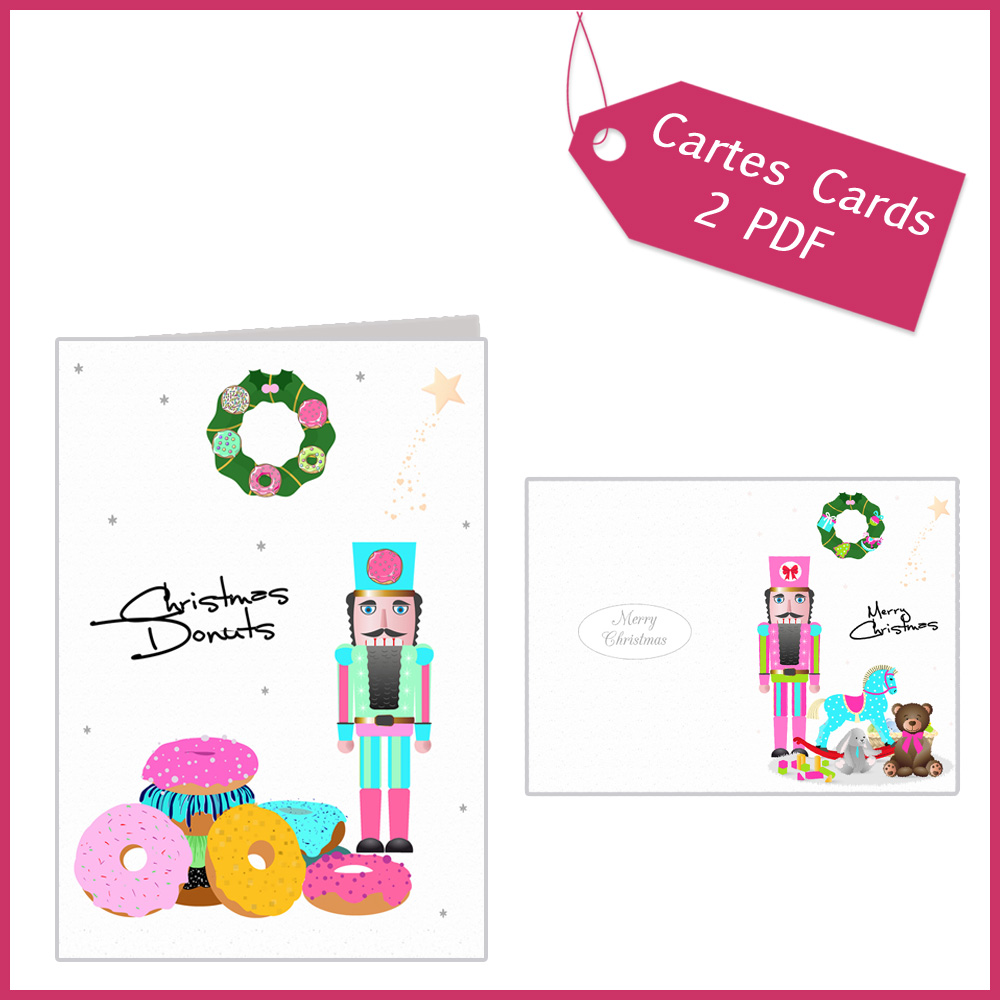 1 Merry Christmas donuts treat card