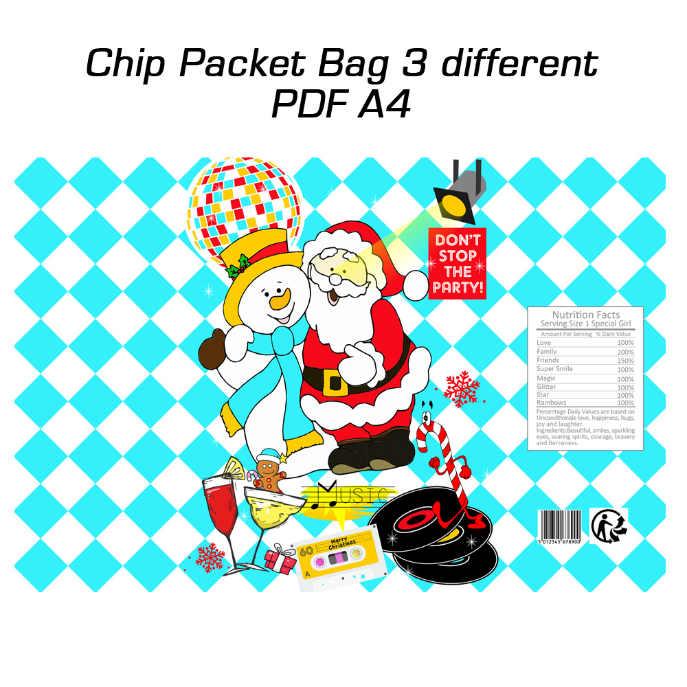 2 Chip bags vibes christmas tree christmas elf santa claus