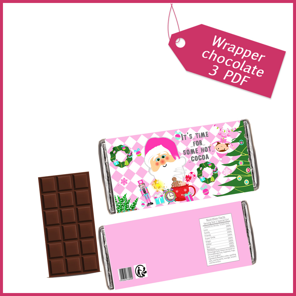 1 decoration paper chocolate bar merry christmas