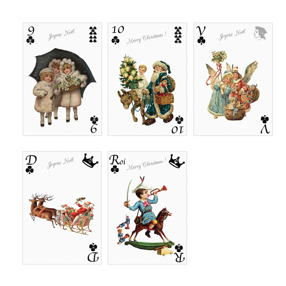 2 Jeu carte joyeux noel vintage Amazon