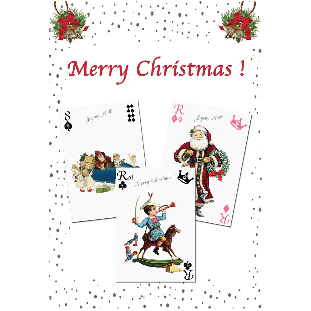 8 Jeu carte joyeux noel vintage Amazon