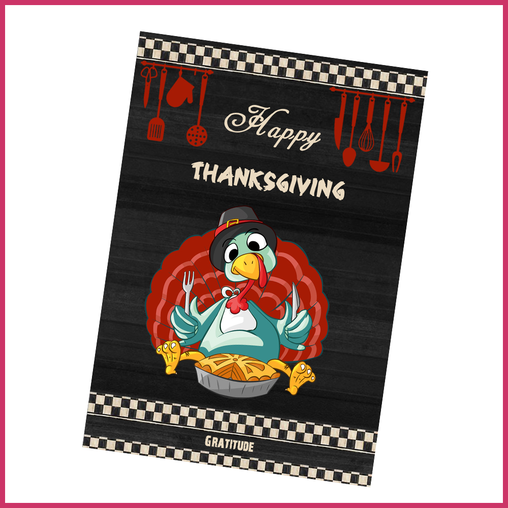 3 Cartes invitation remerciment thanksgiving
