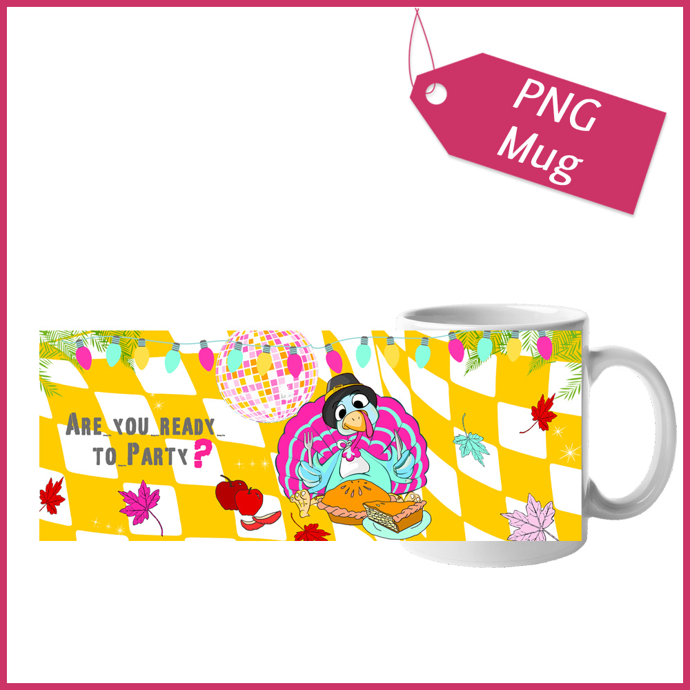 1 enveloppe sublimation mug Dinde Thanksgiving