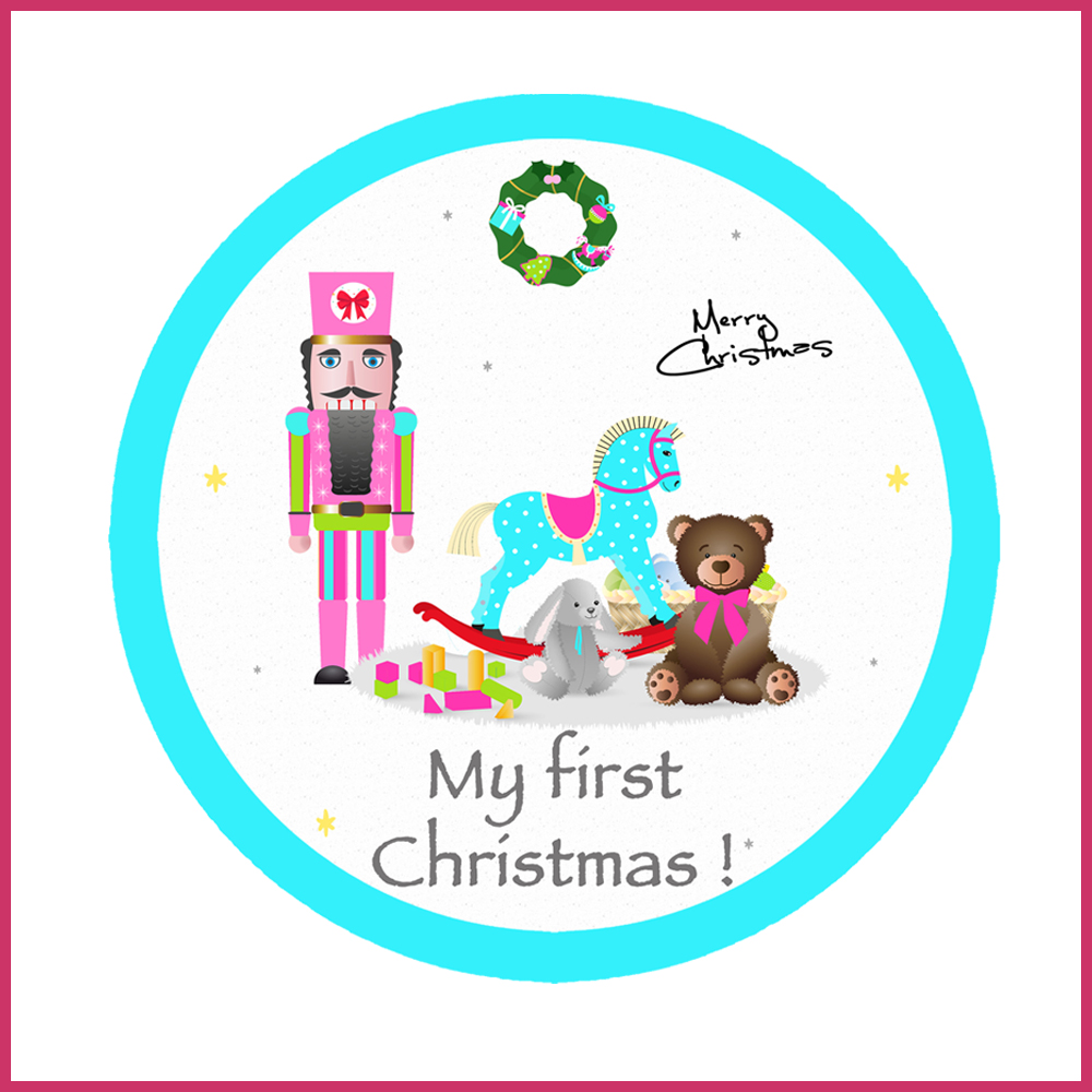 2 Cards baby milestones Christmas imprimable