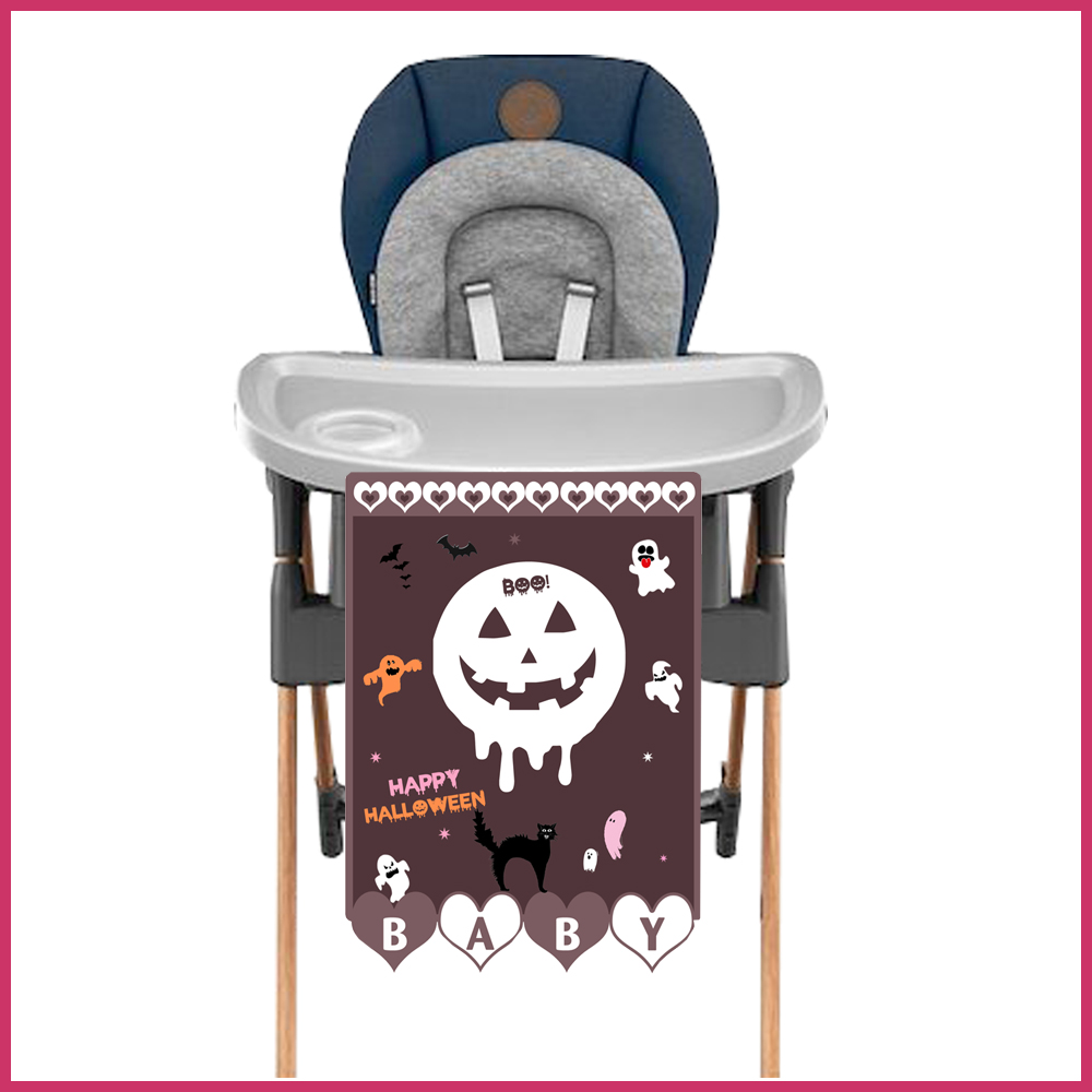 5 High chair garland baby one halloween