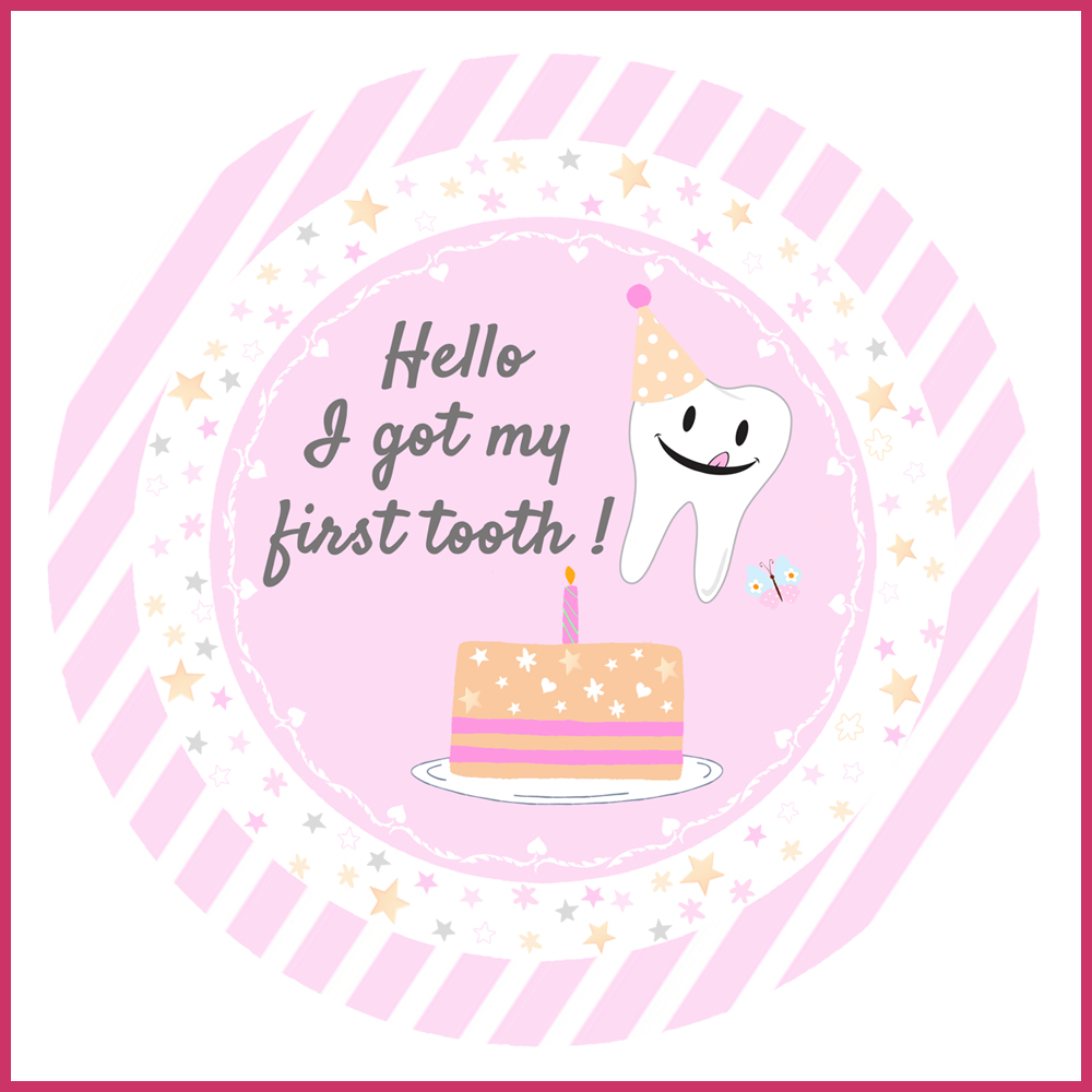 3 First tooth cards