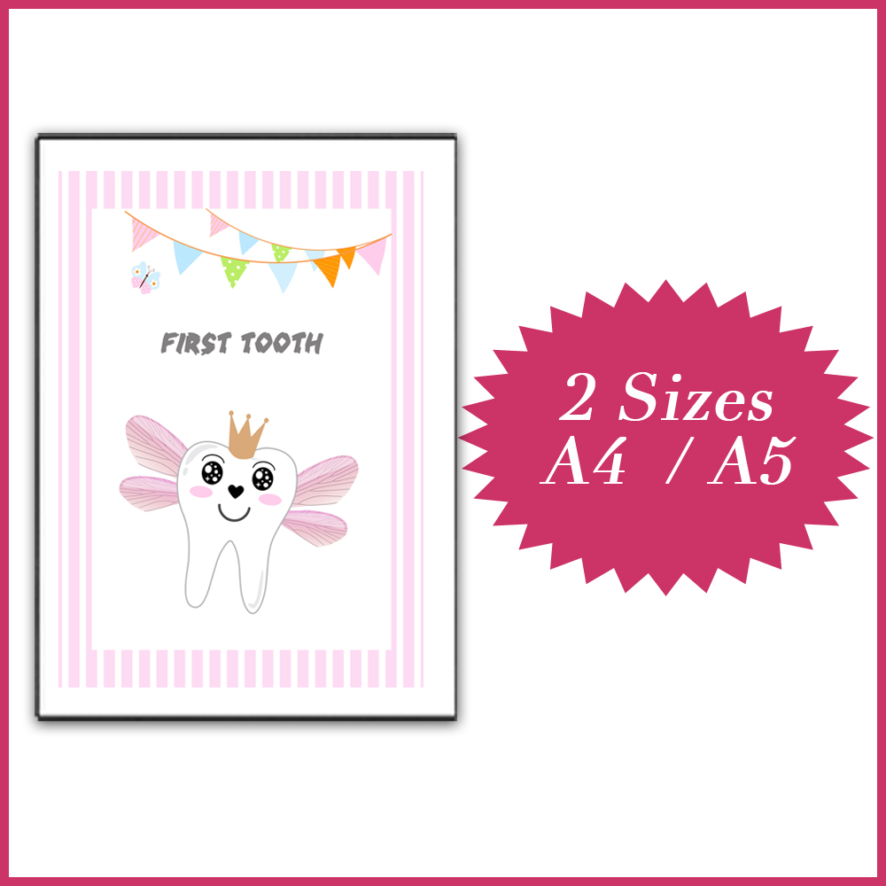 4 POSTER baby one tooth fairy