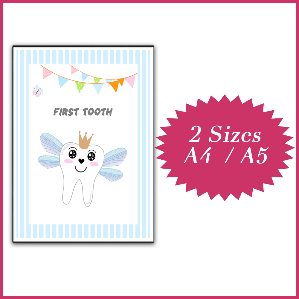 4 POSTER baby one tooth fairy