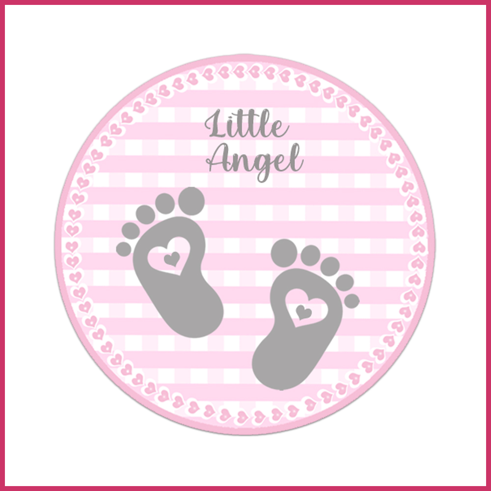4 cupcake toppers pink girl angel