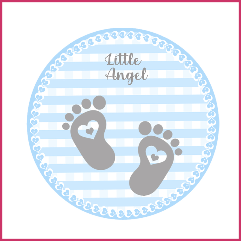 2 Drink Coasters blue kids boy girl baby shower birtdhay