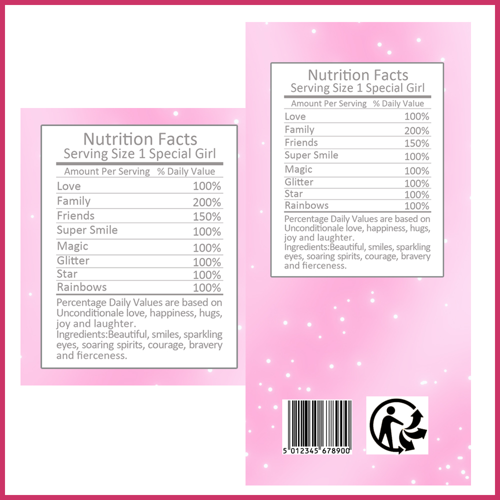 9 PINK packet chip bag kids boy girl baby shower birtdhay