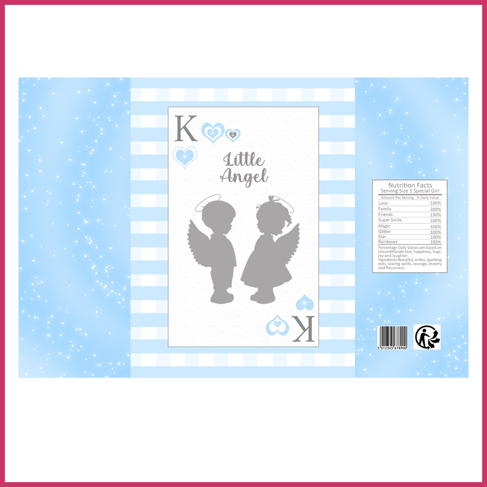 9 blue packet chip bag kids boy girl baby shower birtdhay