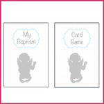 2 playing cards baby shower BLUE BOY