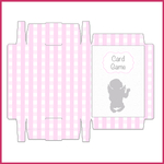 5 playing cards baby shower pink girl