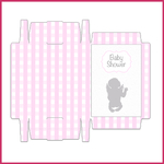 6 playing cards baby shower pink girl