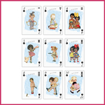 5 playing cards baby shower kids poker birth