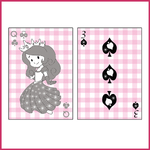 2 jeu carte enfant vichy princesse fille