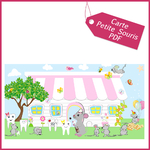 1 carte petite souris dent enfants