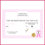 2 Teeth certificate children boy girl