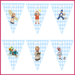 10 Guirlande decoration vintage fille enfants bannieres fetes