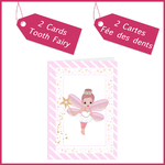 1 carte tooth fairy enfants fille