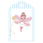 2 etiquette Tag tooth fairy blue