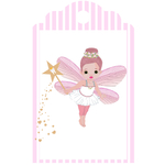 2 etiquette Tag tooth fairy rose